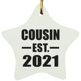 Cousin Established EST. 2021 - Star Ornament