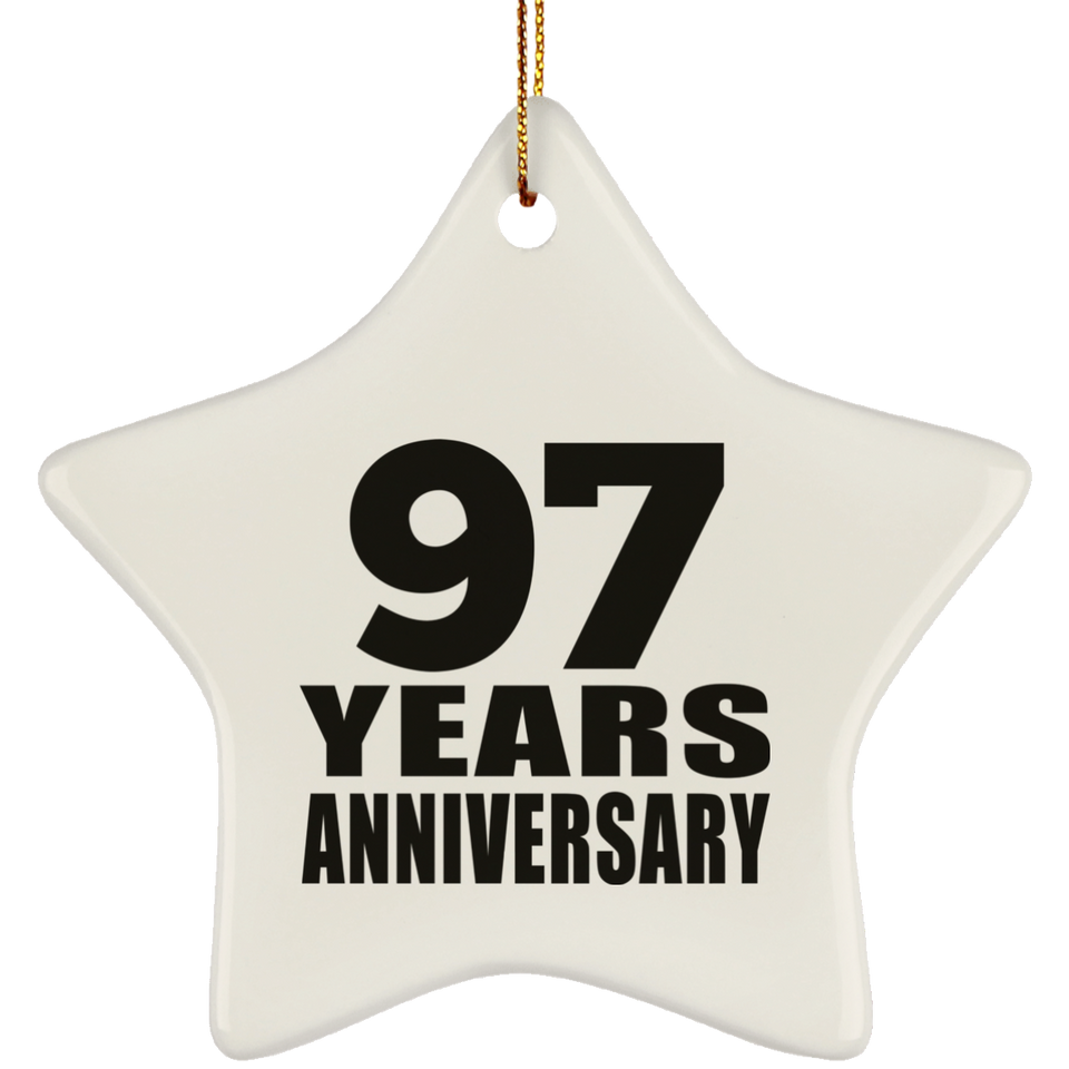 97th Anniversary 97 Years - Star Ornament
