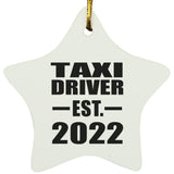 Taxi Driver Established EST. 2022 - Star Ornament