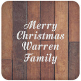 Merry Christmas Warren Family - Drink Coaster E