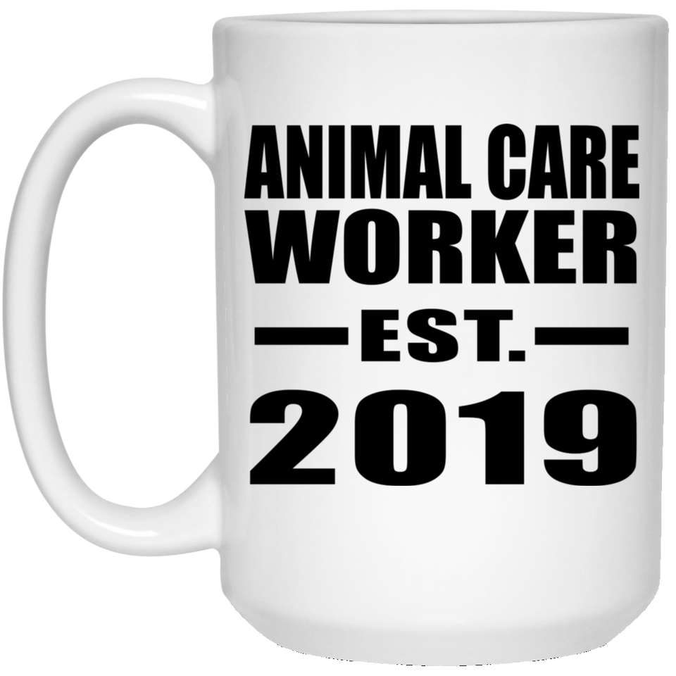 Animal Care Worker Established EST. 2019 - 15oz Coffee Mug