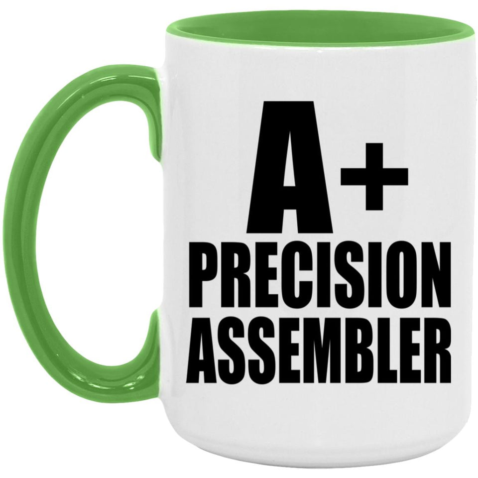 A+ Precision Assembler - 15oz Accent Mug Green