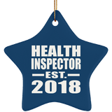 Health Inspector Established EST. 2018 - Star Ornament