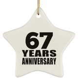 67th Anniversary 67 Years - Star Ornament
