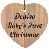 Denise Baby's First Christmas - Heart Ornament C