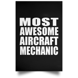 Most Awesome Aircraft Mechanic - Poster Portrait