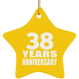 38th Anniversary 38 Years - Star Ornament