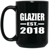 Glazier Established EST. 2018 - 15 Oz Coffee Mug Black
