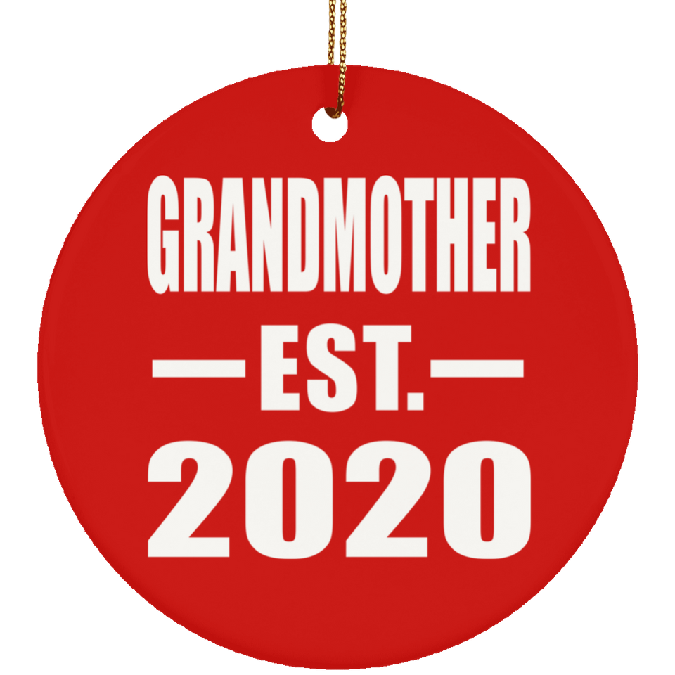 Grandmother Established EST. 2020 - Circle Ornament