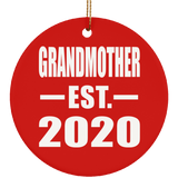 Grandmother Established EST. 2020 - Circle Ornament