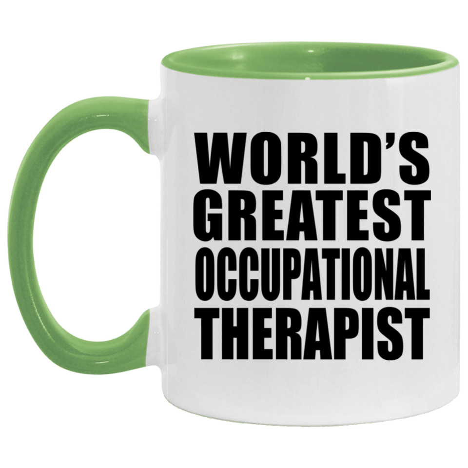 World's Greatest Occupational Therapist - 11oz Accent Mug Green