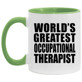 World's Greatest Occupational Therapist - 11oz Accent Mug Green