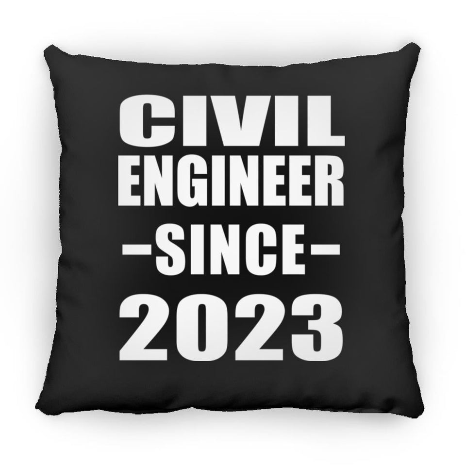 Civil Engineer Since 2023 - Throw Pillow Black
