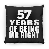 57th Anniversary 57 Years Of Being Mr Right - Throw Pillow Black