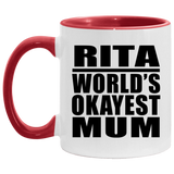 Rita World's Okayest Mum - 11oz Accent Mug Red