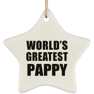 World's Greatest Pappy - Star Ornament