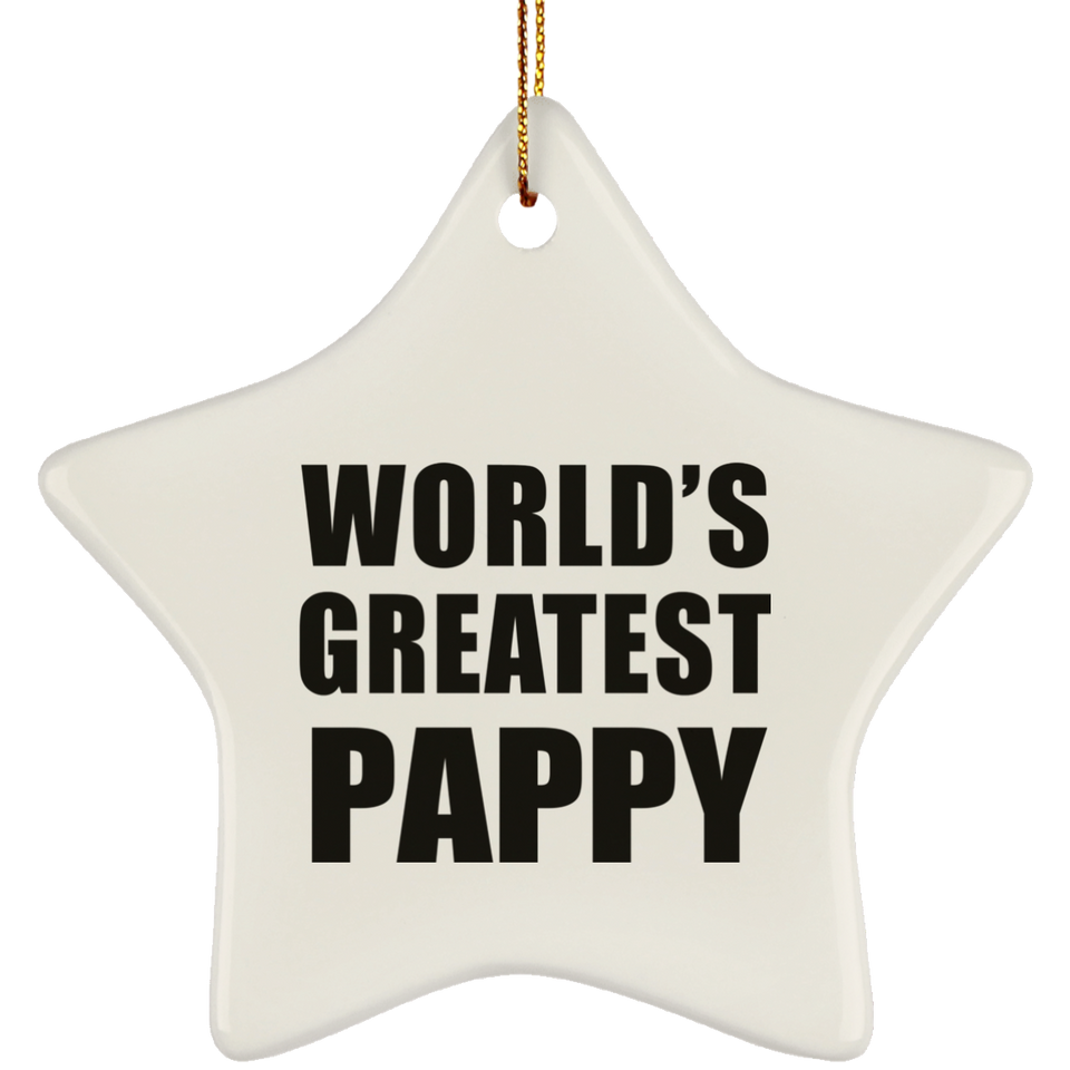 World's Greatest Pappy - Star Ornament