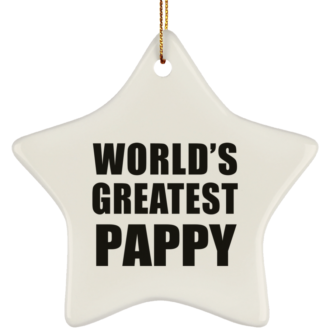 World's Greatest Pappy - Star Ornament