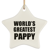 World's Greatest Pappy - Star Ornament