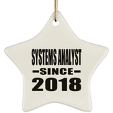 Systems Analyst Since 2018 - Star Ornament