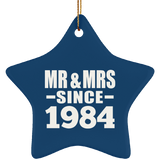 40th Anniversary Mr & Mrs Since 1984 - Star Ornament