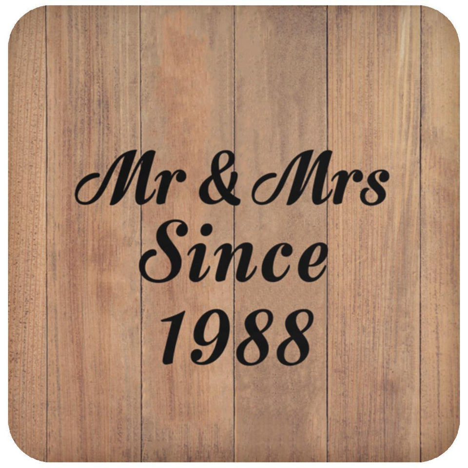 36th Anniversary Mr & Mrs Since 1988 - Drink Coaster C