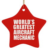 World's Greatest Aircraft Mechanic - Star Ornament