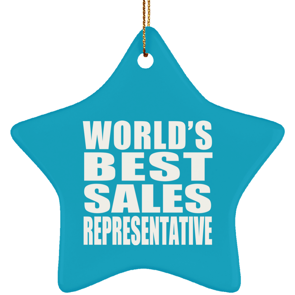 World's Best Sales Representative - Star Ornament