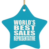 World's Best Sales Representative - Star Ornament