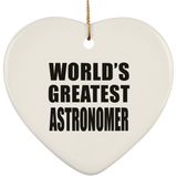 World's Greatest Astronomer - Heart Ornament