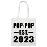 Pop-Pop Established EST. 2023 - Tote Bag White