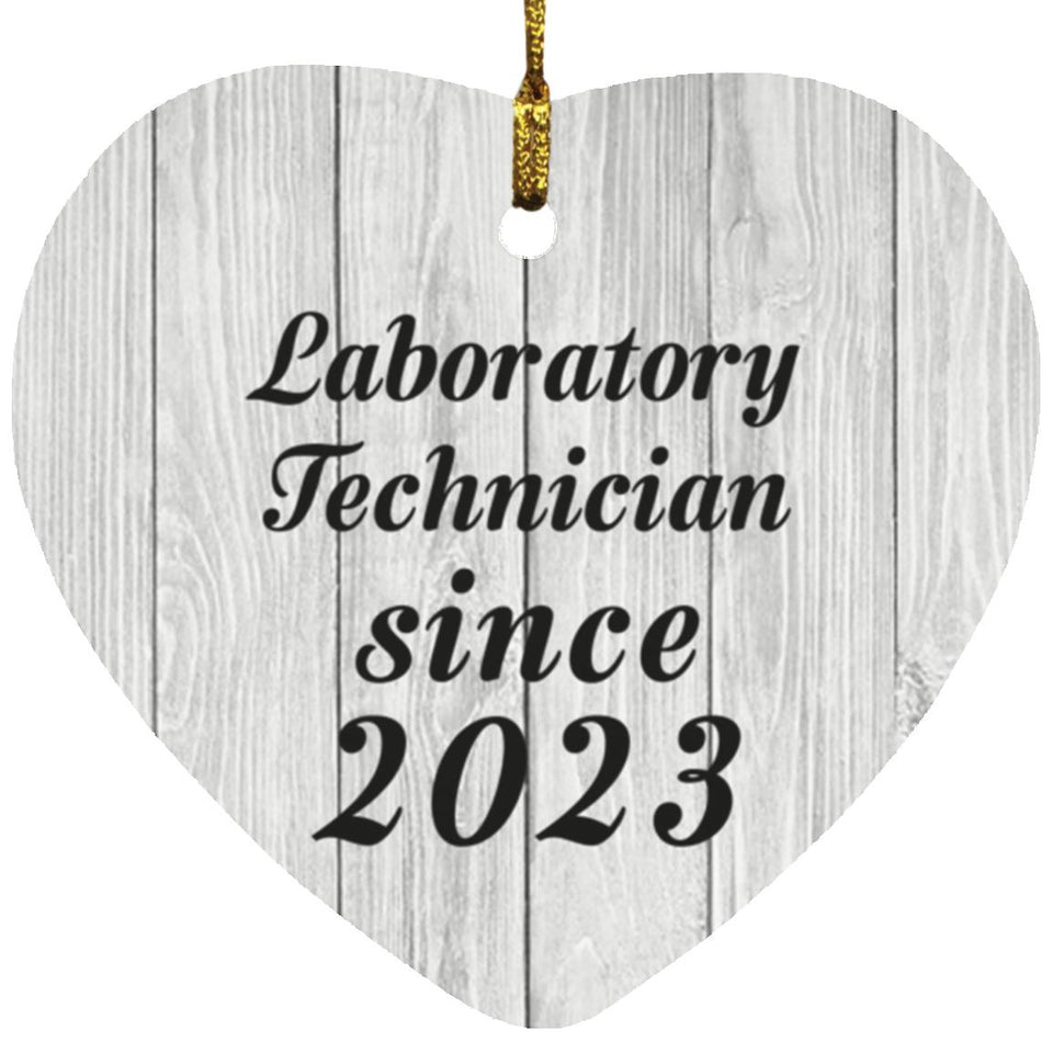 Laboratory Technician Since 2023 - Heart Ornament F