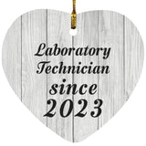 Laboratory Technician Since 2023 - Heart Ornament F