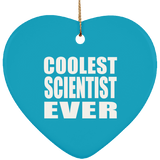Coolest Scientist Ever - Heart Ornament