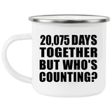 55th Anniversary 20,075 Days Together Who's Counting - 12oz Camping Mug