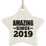 5th Birthday Amazing Since 2019 - Star Ornament