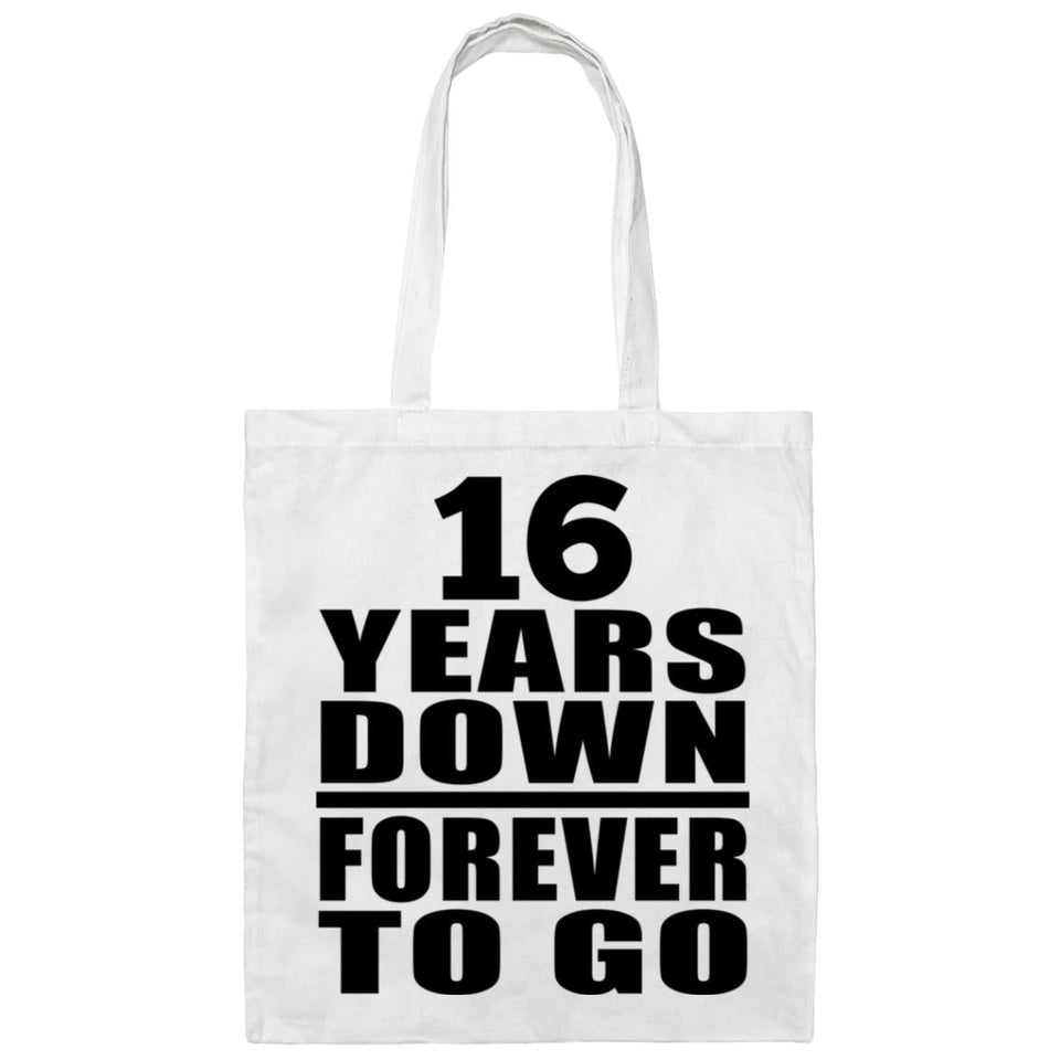 16th Anniversary 16 Years Down Forever to Go - Tote Bag White