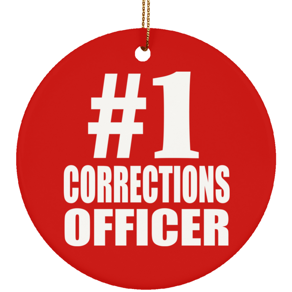 Number One #1 Corrections Officer - Circle Ornament