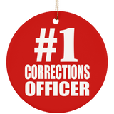 Number One #1 Corrections Officer - Circle Ornament