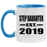 Step Daughter Established EST. 2019 - 11oz Accent Mug Blue