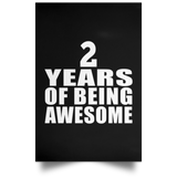 2nd Birthday 2 Years Of Being Awesome - Poster Portrait