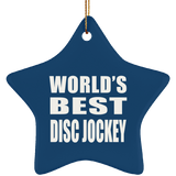 World's Best Disc Jockey - Star Ornament