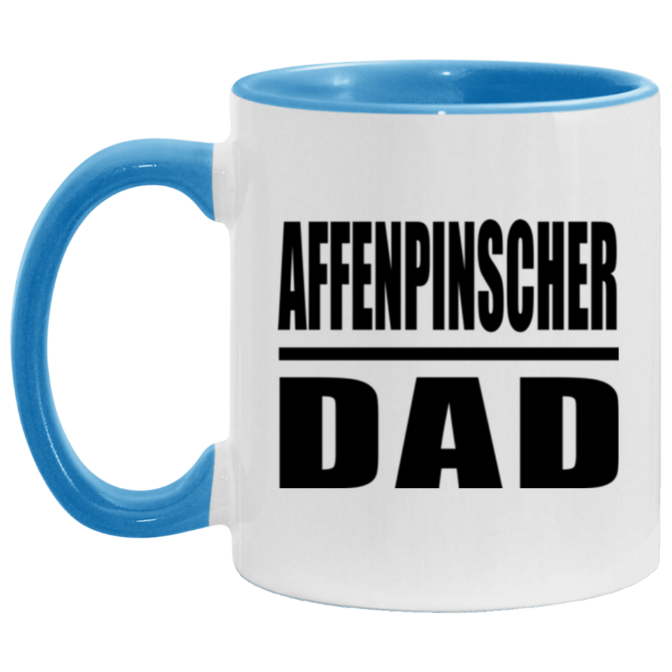 Affenpinscher Dad - 11oz Accent Mug Blue