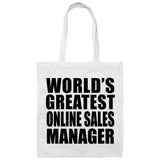 World's Greatest Online Sales Manager - Tote Bag White