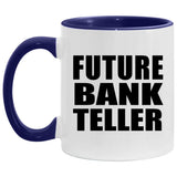 Future Bank Teller - 11oz Accent Mug Purple