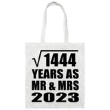 38th Anniversary Square Root of 1444 Years As Mr & Mrs 2023 - Tote Bag White