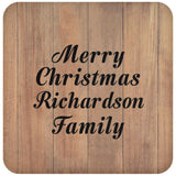 Merry Christmas Richardson Family - Drink Coaster C