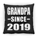 Grandpa Since 2019 - Throw Pillow Black