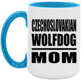 Czechoslovakian Wolfdog Mom - 15oz Accent Mug Blue