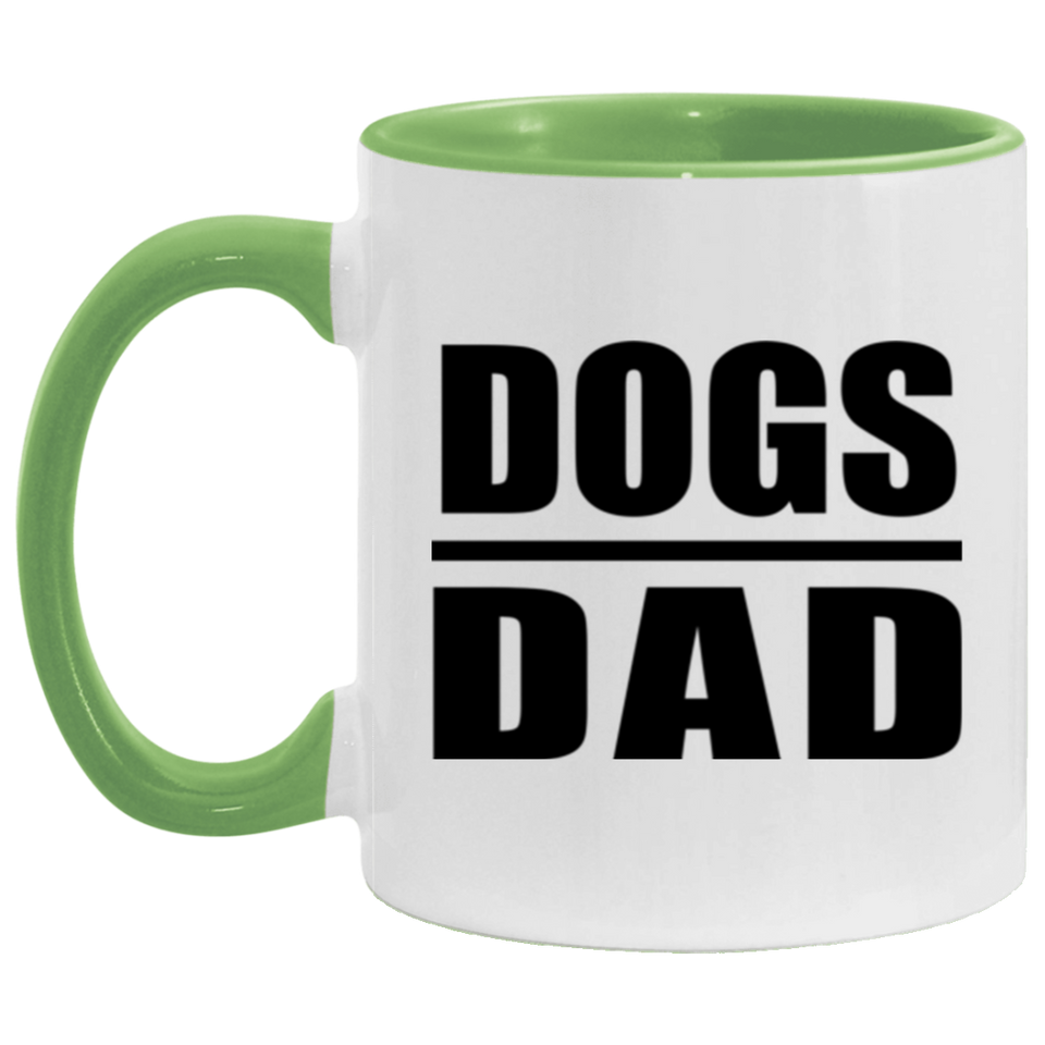 Dogs Dad - 11oz Accent Mug Green